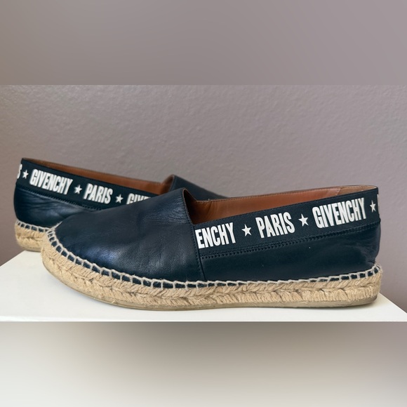 Givenchy Shoes - Givenchy Black Leather Espadrilles